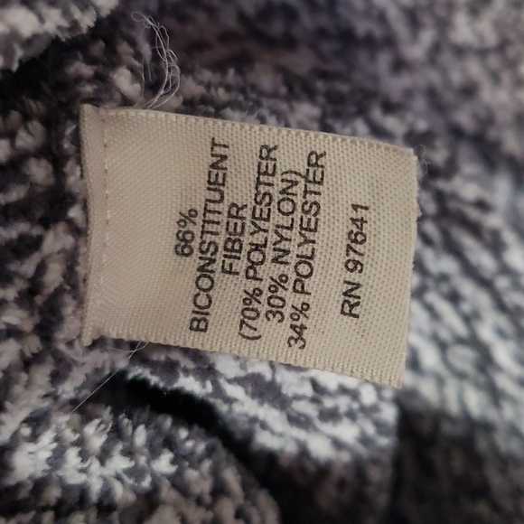 J. Jill Women Turtleneck Sweater Medium Gray White Knit Rolled Hem Soft Comfy - Picture 9 of 12